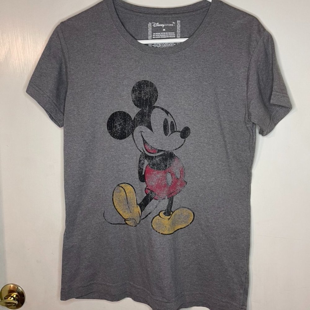 Womens Disney distressed mickey mouse tee